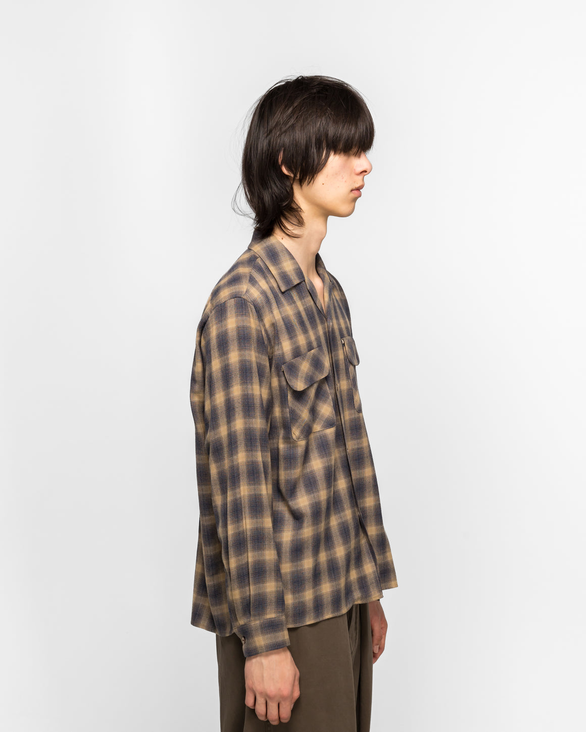 Niceness - C.HUFFAM Super 140's Ombre Lodge Shirt - Beige - UP THERE