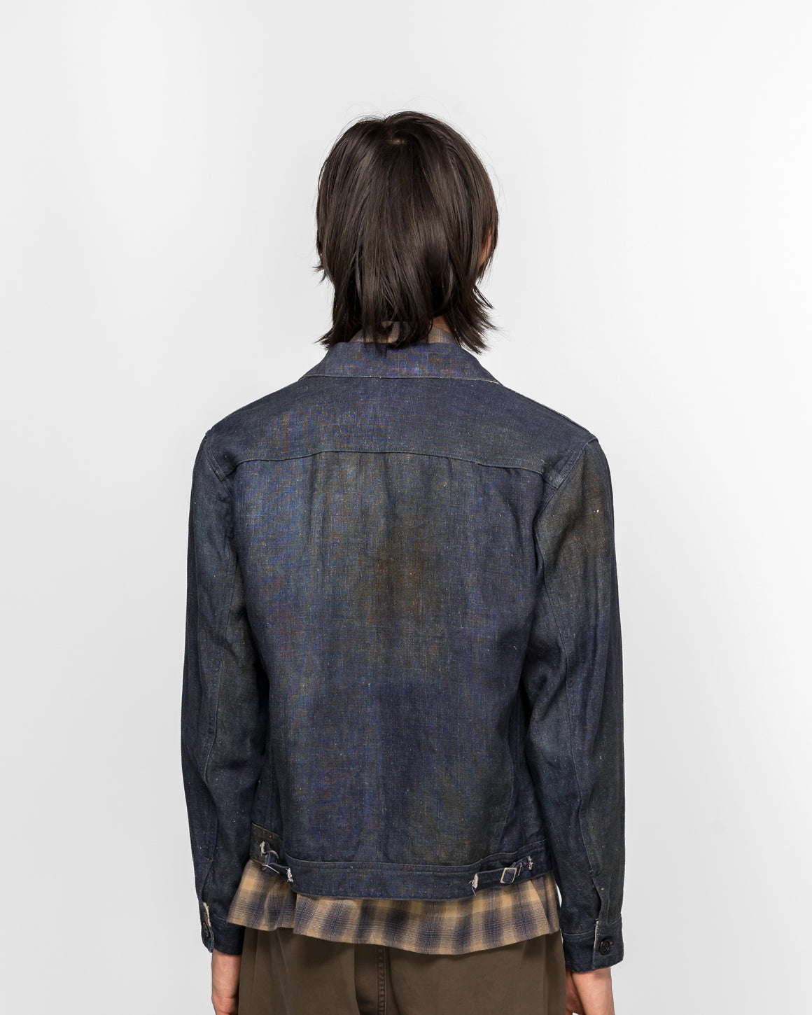 Niceness - N.JETT Printed Canvas Short Blouson - Indigo - UP THERE