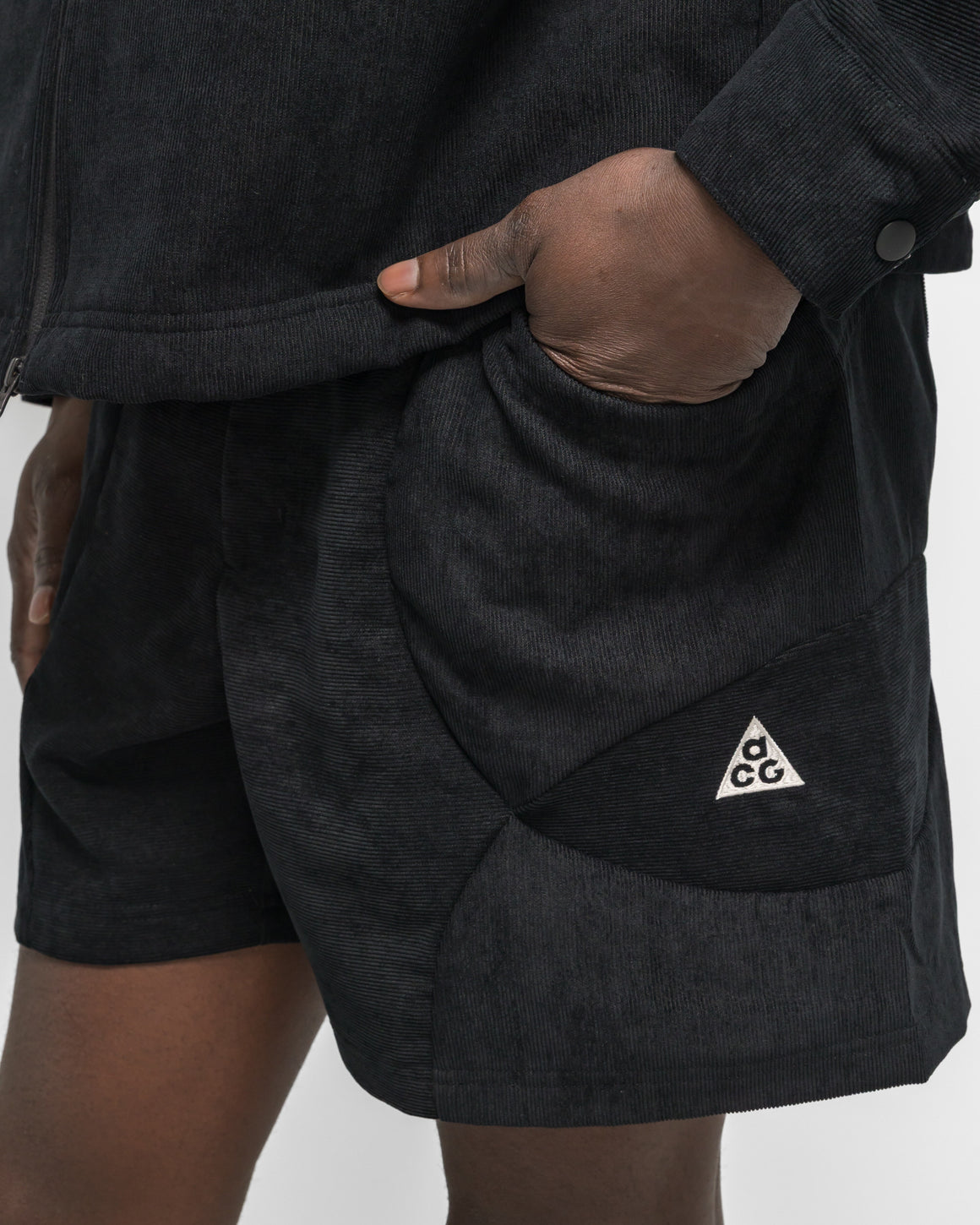 Nike ACG - ACG 'Dolomiti' Corduroy Shorts - Black/Black-Summit White - UP THERE