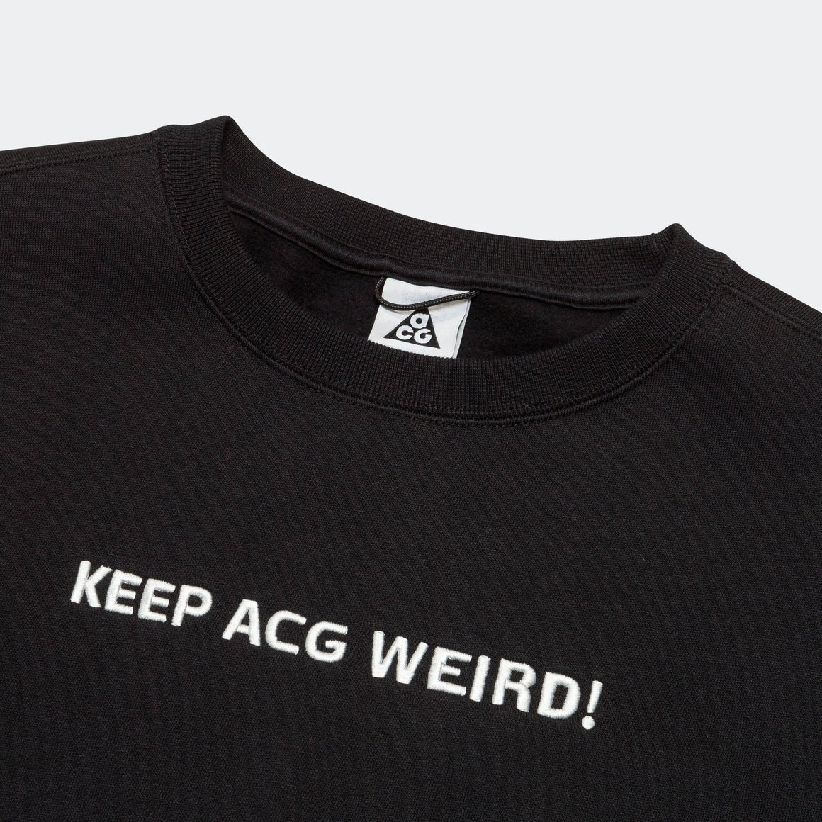 Nike ACG - Therma-FIT Crew Fleece GX 'Keep ACG Weird!' - Black/Summit White-Black - UP THERE
