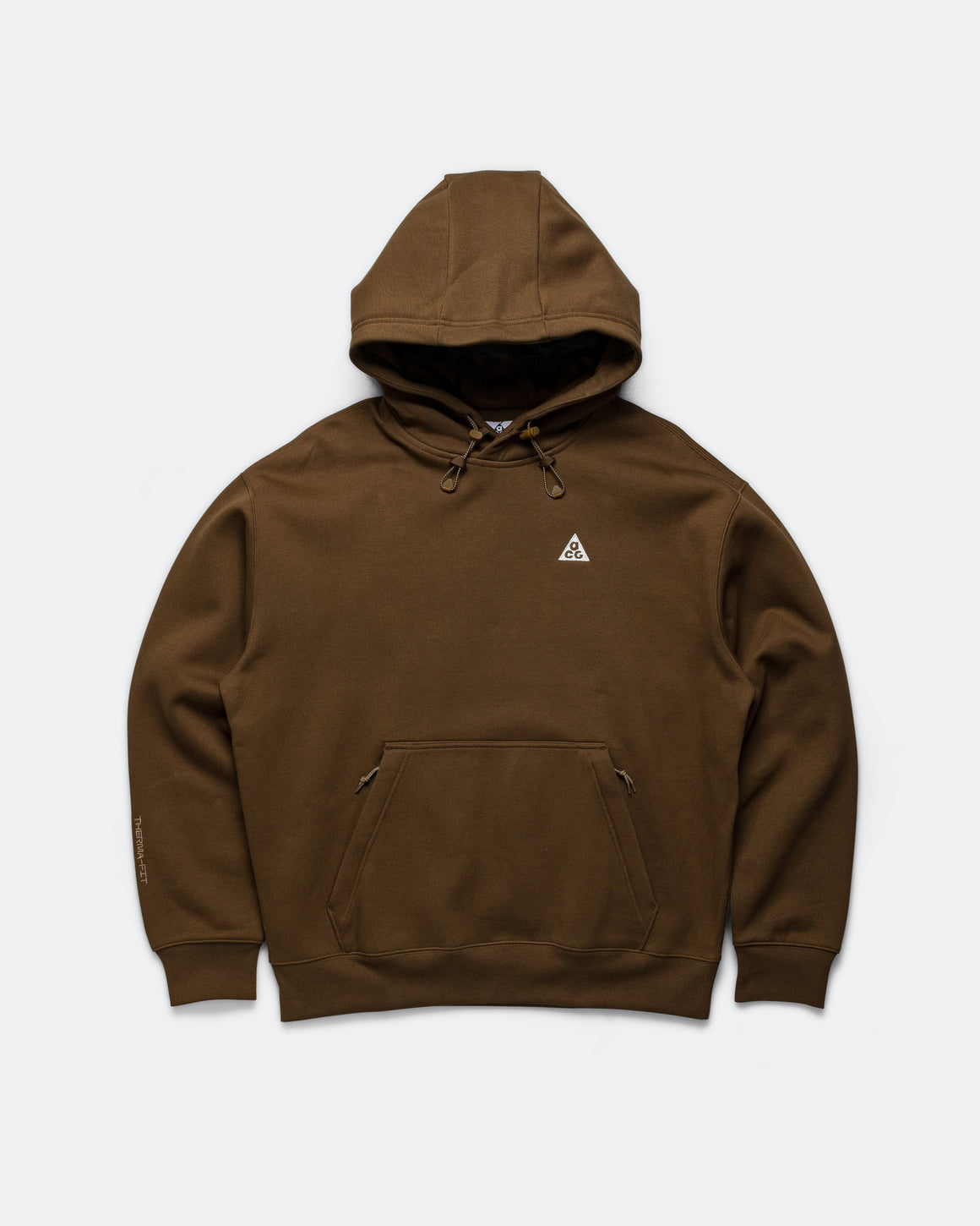 Nike ACG - Therma-FIT Tuff Fleece Hoody - Mosswood Brown/Lt Khaki-Summit White - UP THERE