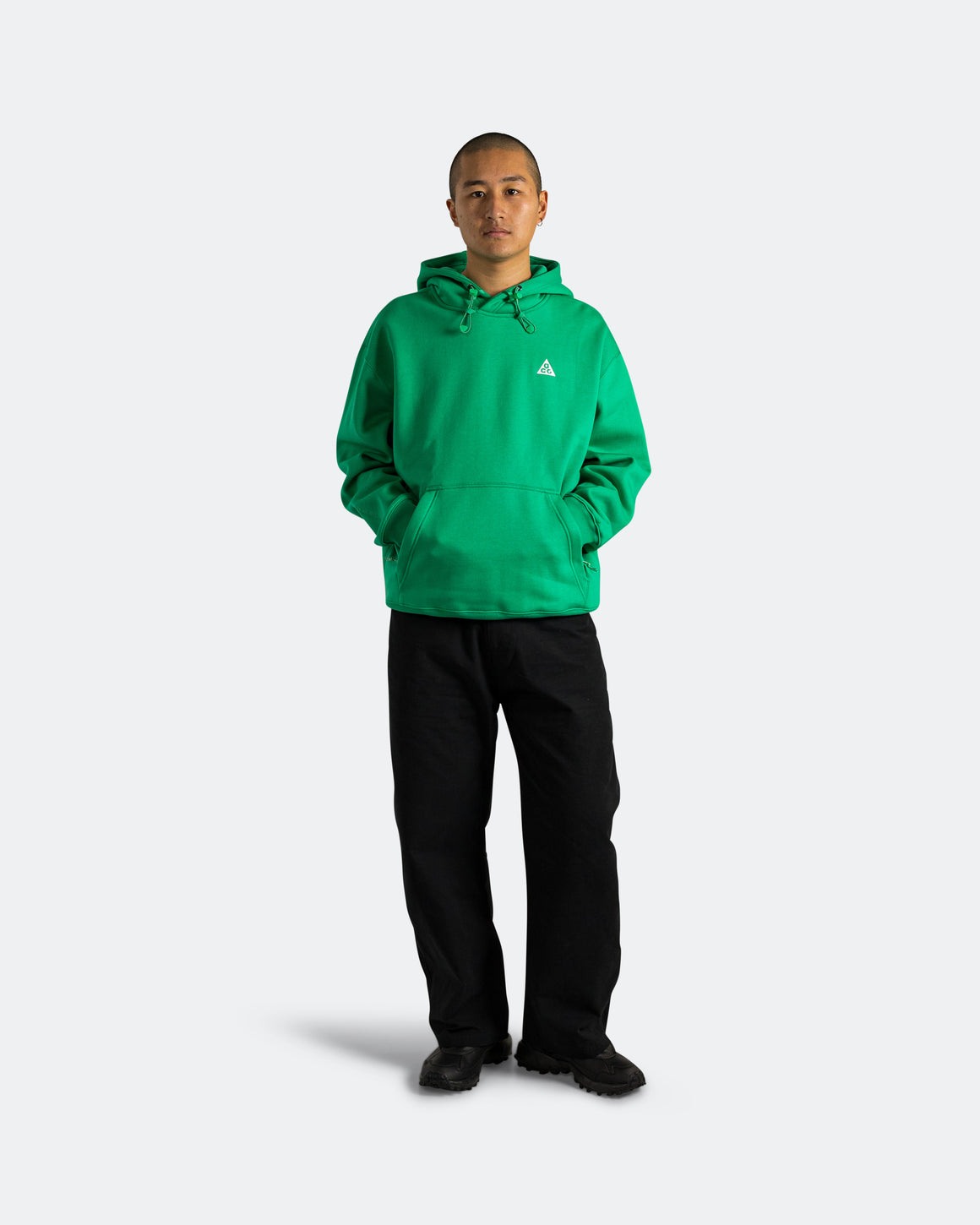 Nike ACG - Therma-FIT Tuff Fleece Hoody - Stadium Green/Lt Khaki-Summit White - UP THERE