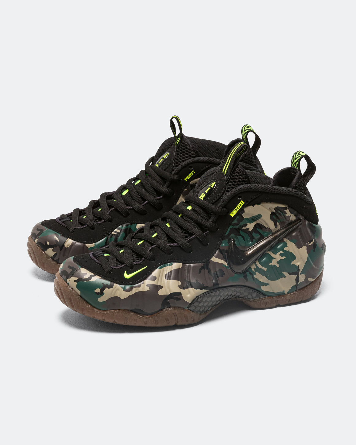 Nike - Air Foamposite Pro Premium - Black/Black-Voltage Green-Gum Dark Brown - UP THERE