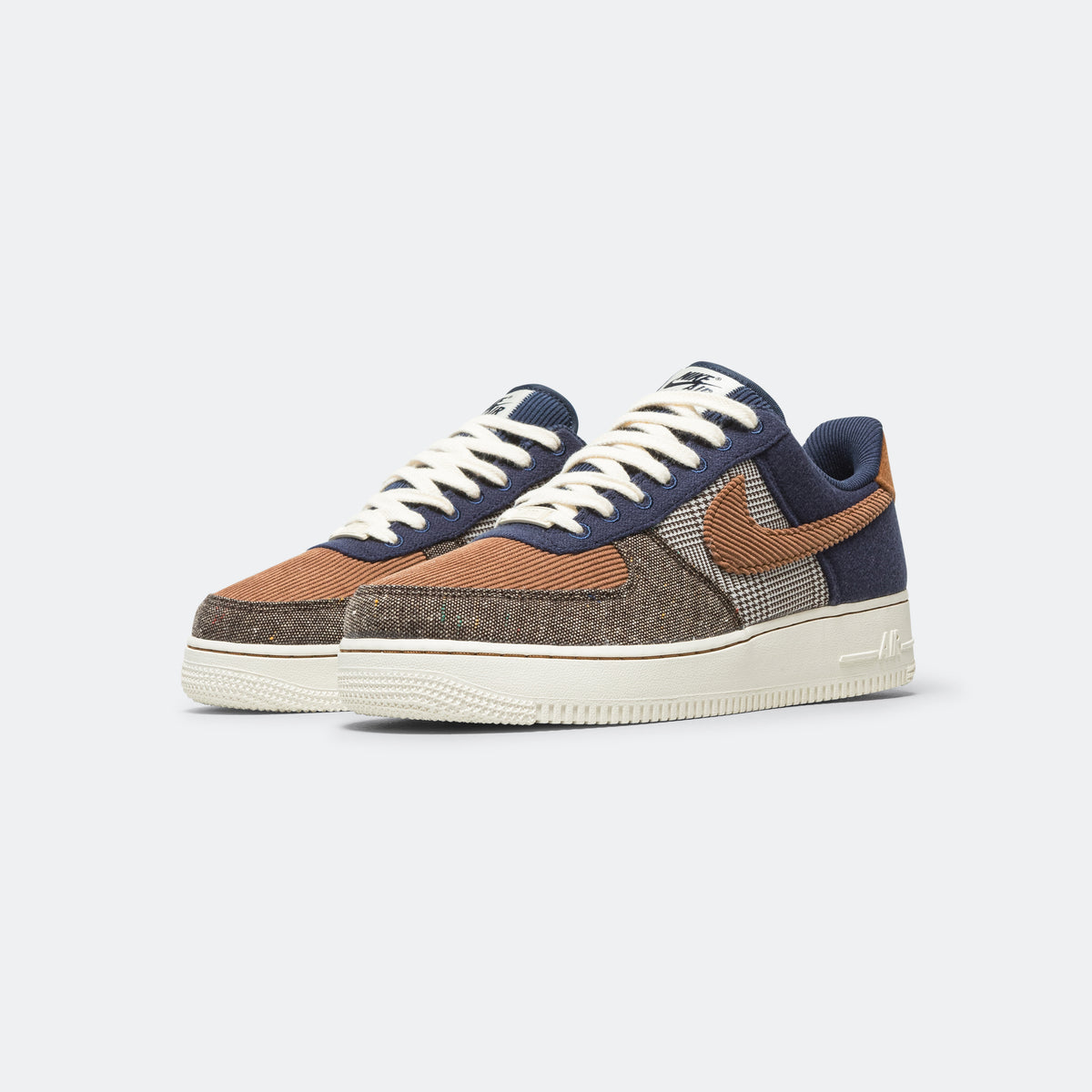 Nike Air Force 1 'Tweed & Corduroy' - Midnight Navy/Ale Brown | UP THERE