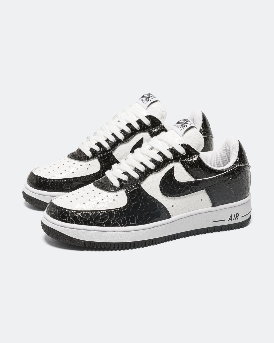 Air Force 1 Cracked Leather - Black/Black-White