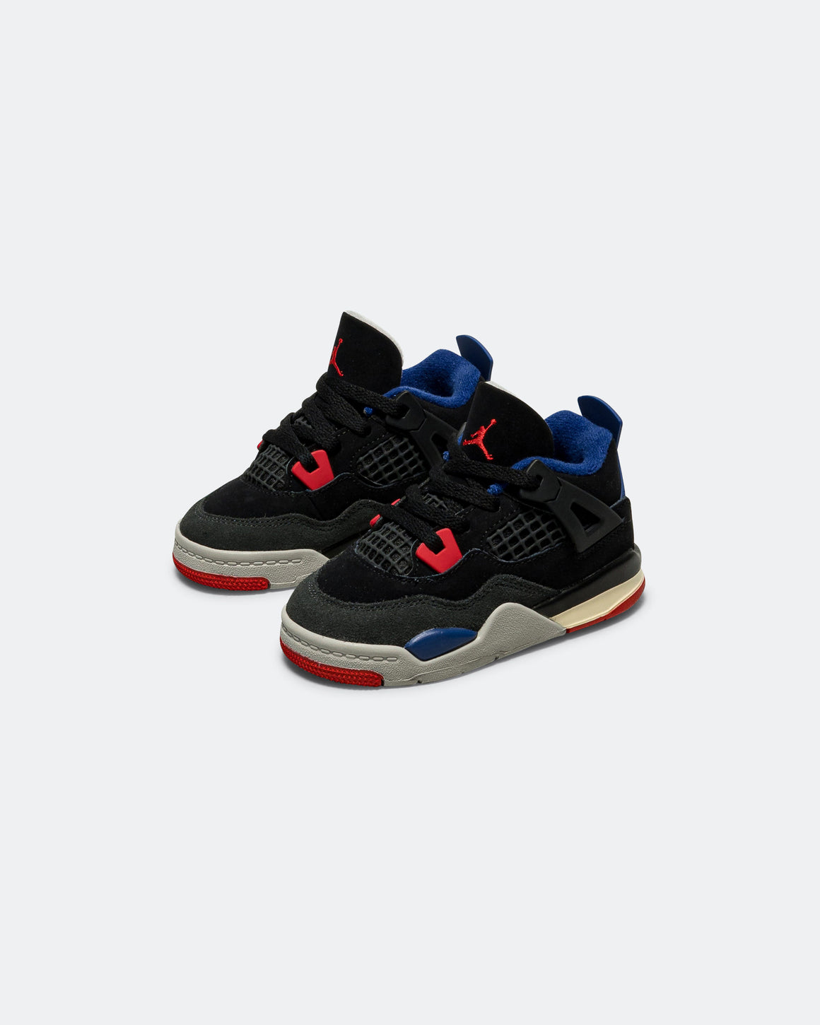 Jordan - Air Jordan 4 Retro (TD) - Black/Fire Red-Deep Royal Bue - UP THERE