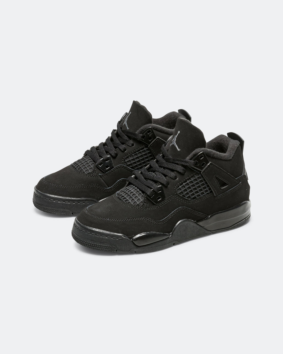 Jordan - Air Jordan 4 Retro (PS) - Black/Black-Lt Graphite - UP THERE