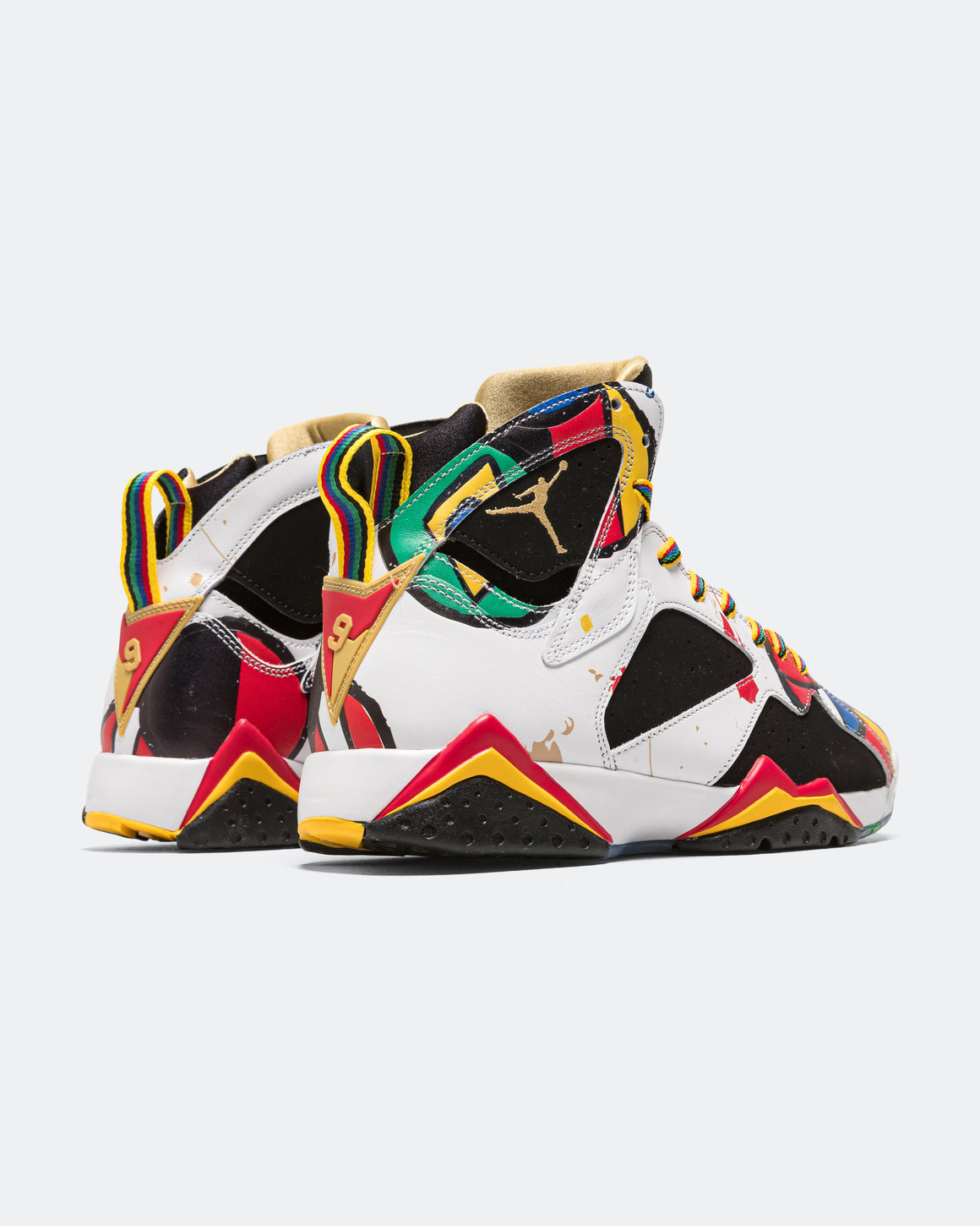 Nike - Air Jordan 7 'Miró' - White/Metallic Gold-Sport Red - UP THERE