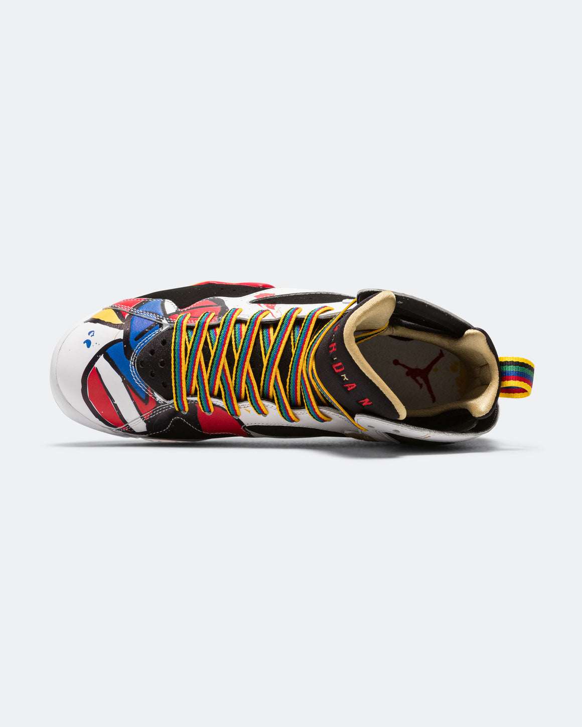 Nike - Air Jordan 7 'Miró' - White/Metallic Gold-Sport Red - UP THERE