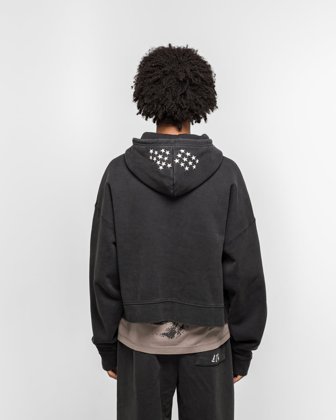 Jordan - Crop Hoodie x FEAR - Black/Ivory - UP THERE