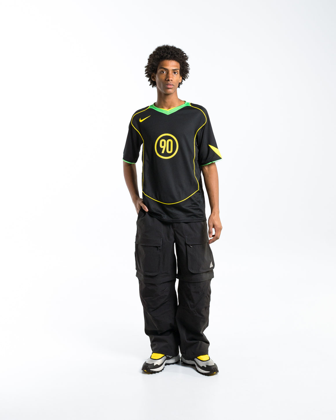 Nike - DRI-FIT T90 Energy Jersey - Black/Green Spark-Opti Yellow - UP THERE