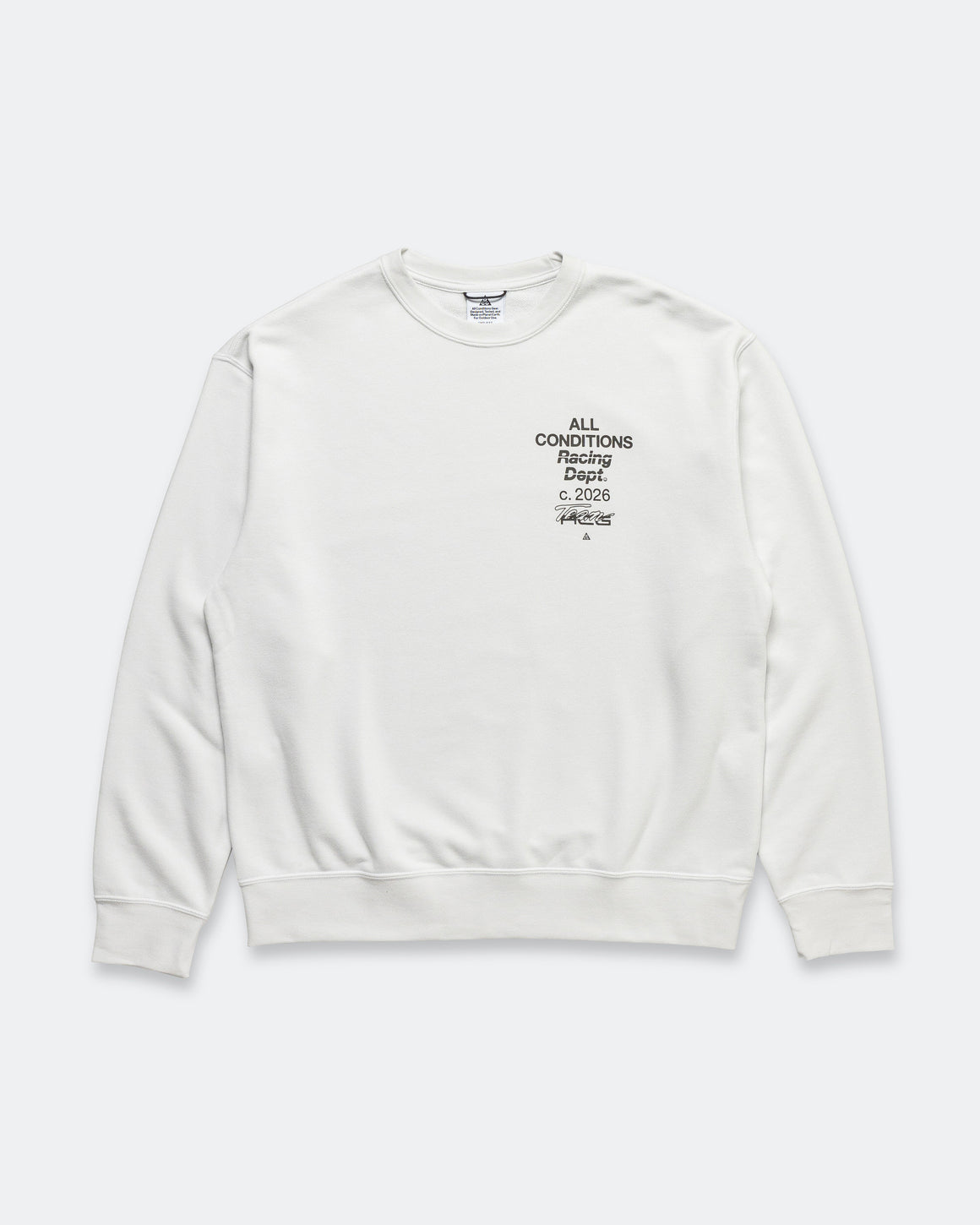 Nike ACG - Dri-Fit Tuff Fleece Lite Crew - Summit White/Black - UP THERE