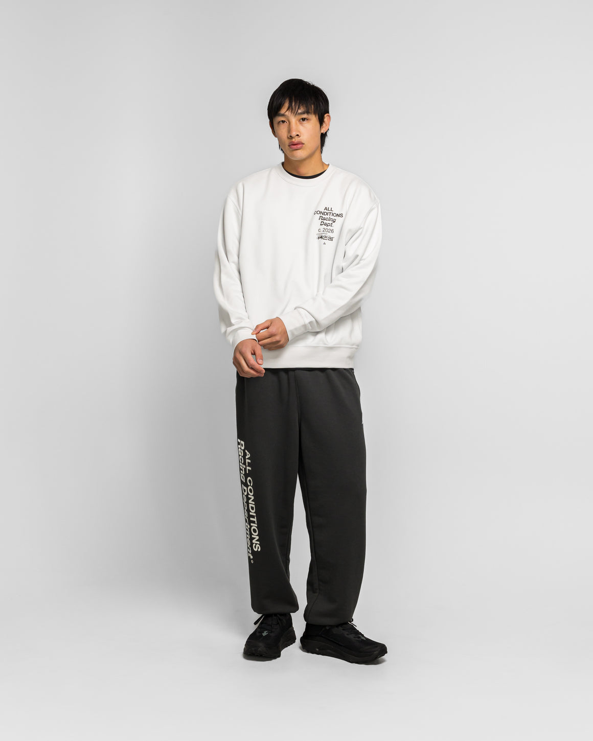 Nike ACG - Dri-Fit Tuff Fleece Lite Crew - Summit White/Black - UP THERE