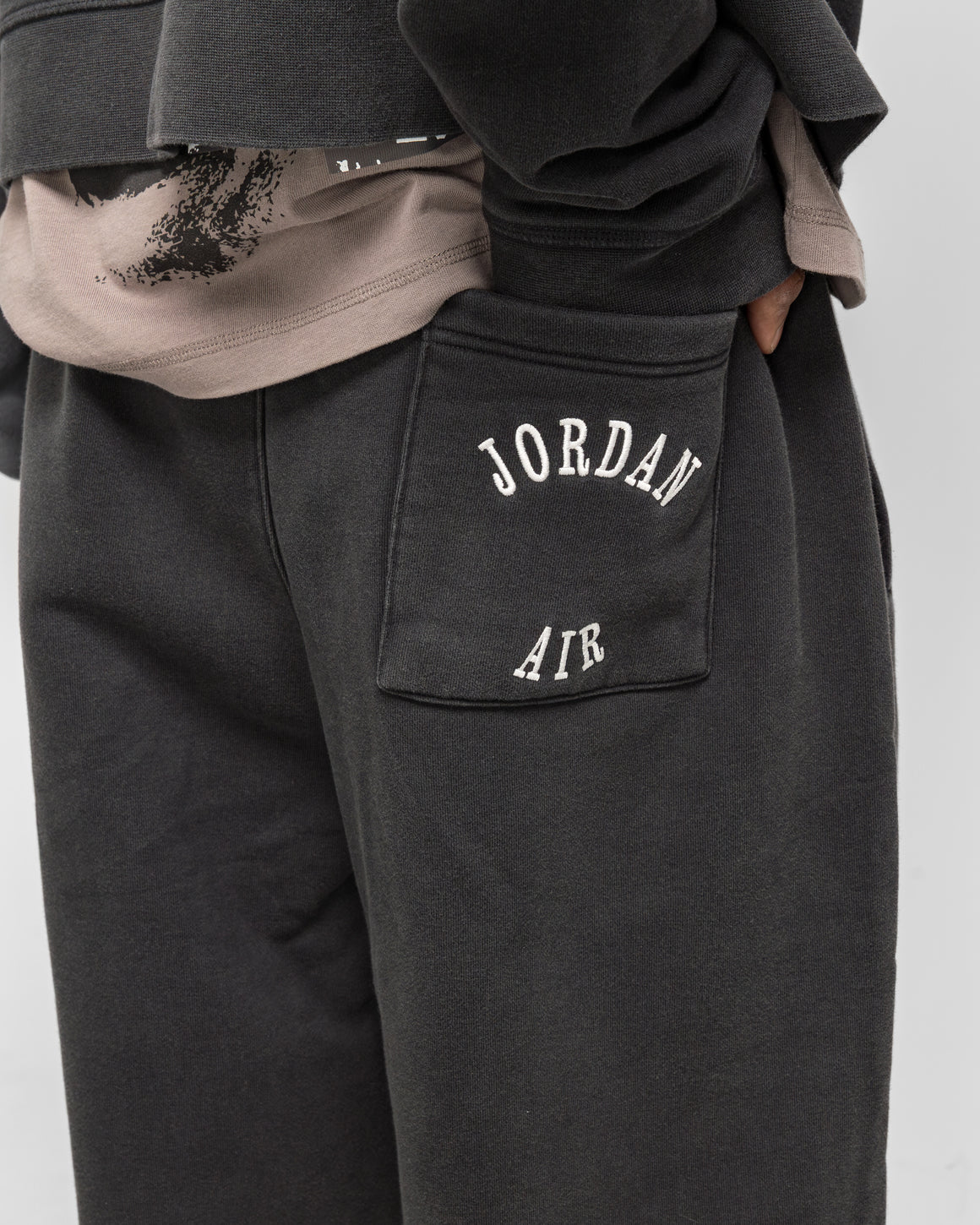 Jordan - Fleece Pant x FEAR - Black - UP THERE