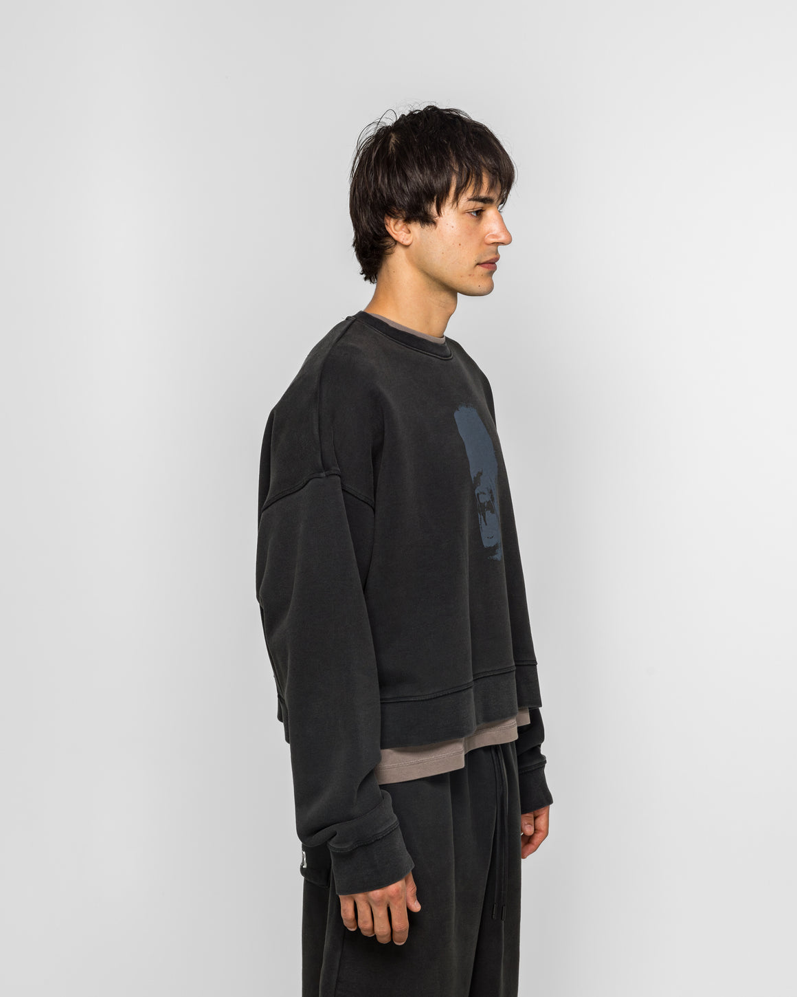 Jordan - Jordan x IH Cropped Fleece Crew - Black - UP THERE