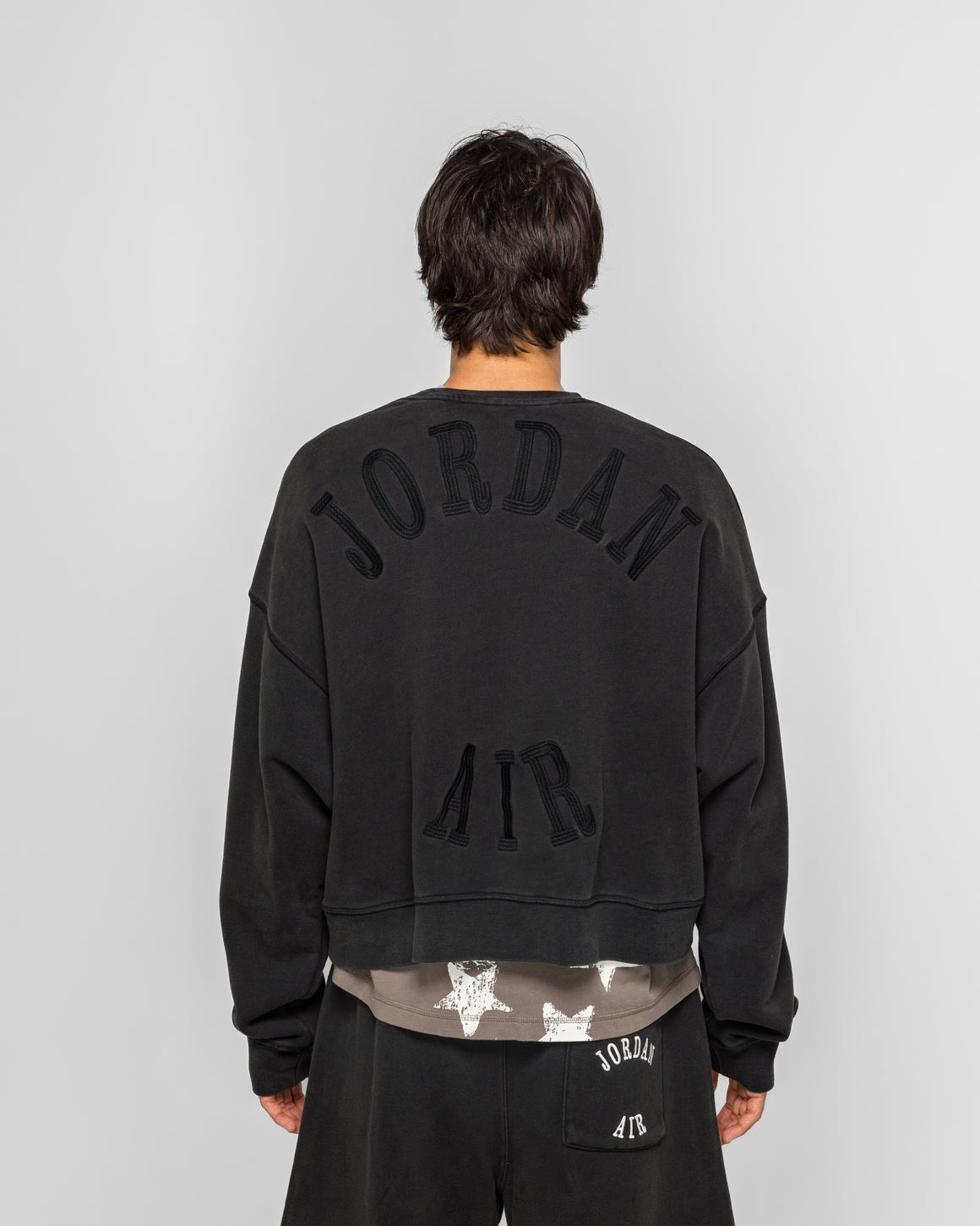 Jordan - Jordan x IH Cropped Fleece Crew - Black - UP THERE