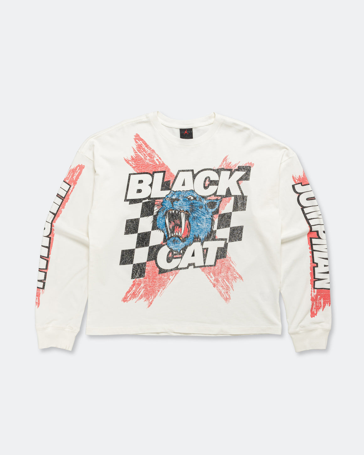 Jordan - M J Black Cat LS Tee - Ivory - UP THERE