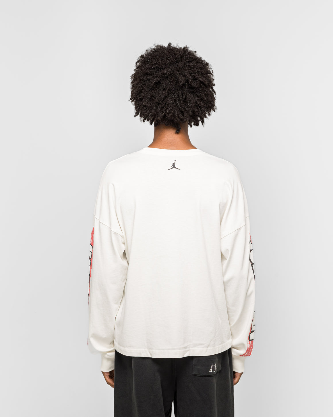 Jordan - M J Black Cat LS Tee - Ivory - UP THERE