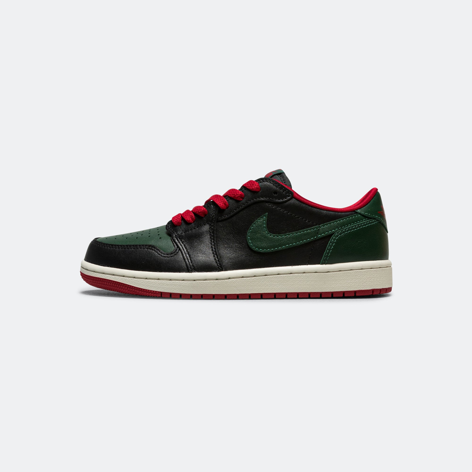 Womens Air Jordan Low OG Black/Gorge Green-Varsity Red-Sail