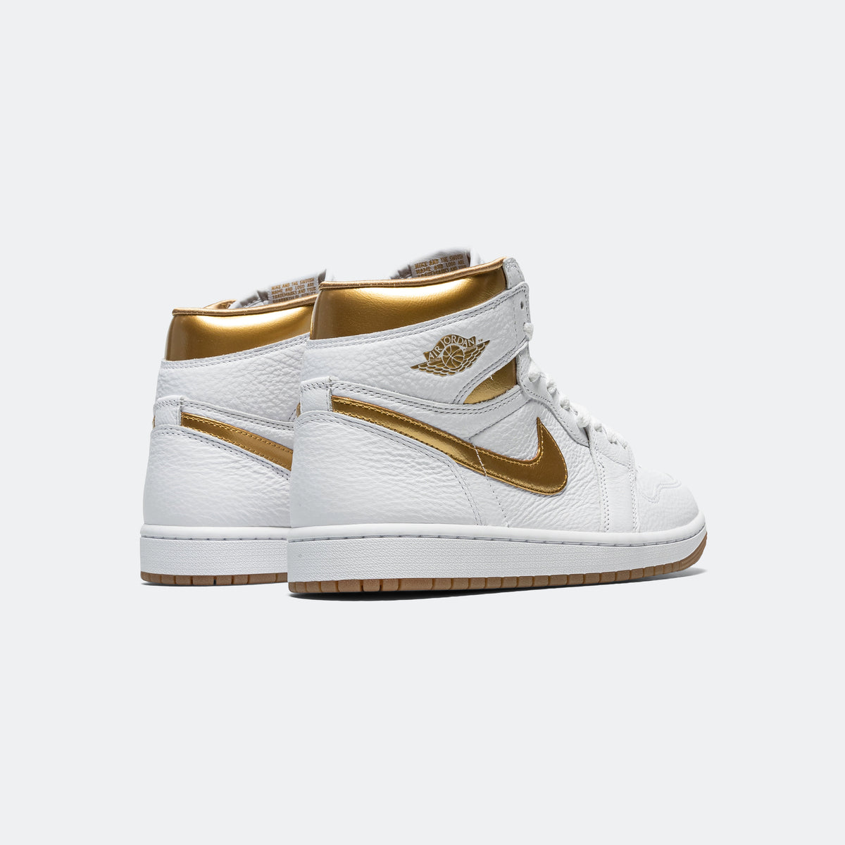 Nike Womens Air Jordan 1 High - White/Metallic Gold | UP THERE