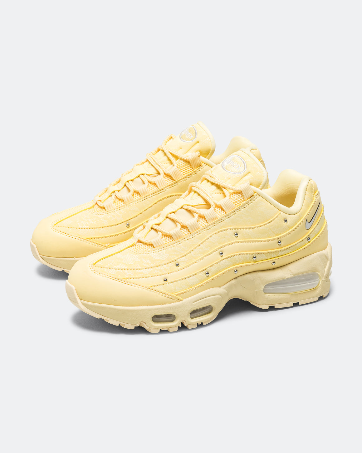 Nike - Womens Air Max 95 Big Bubble - Soft Yellow/Metallic Silver-Alabaster - UP THERE