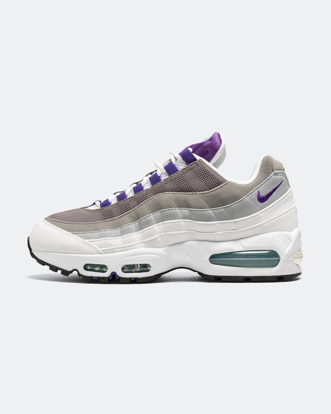 Nike - Womens Air Max 95 OG - White/Court Purple-Emerald Green - UP THERE