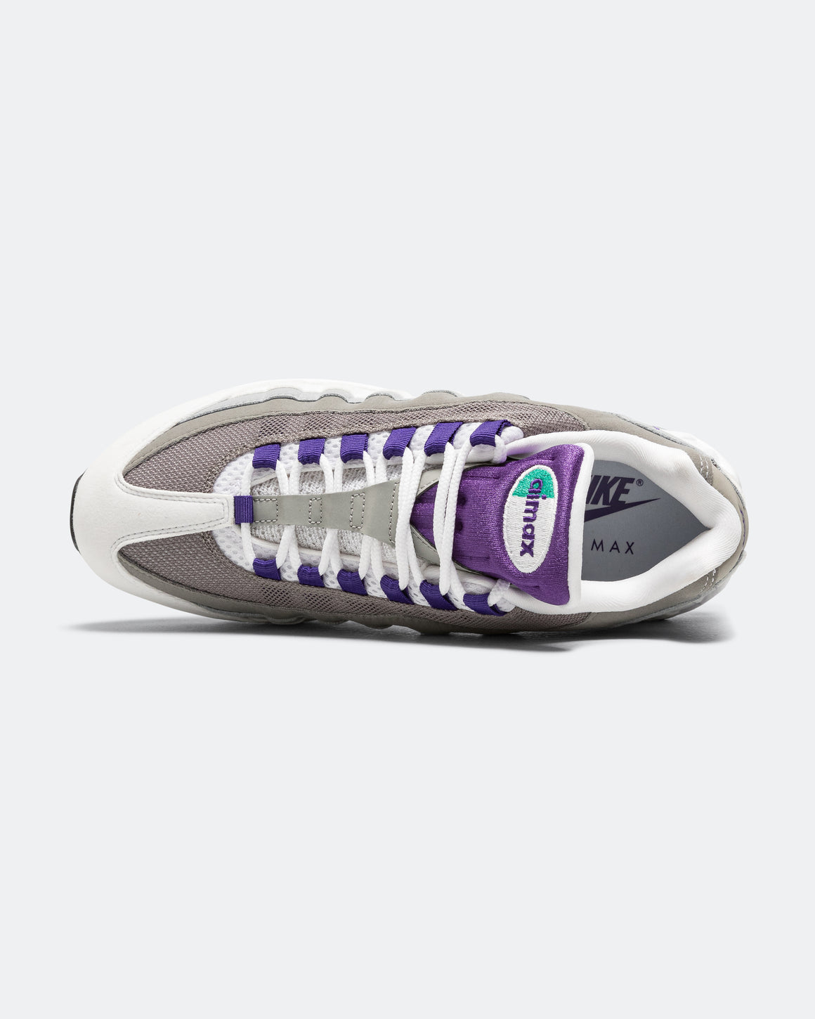 Nike - Womens Air Max 95 OG - White/Court Purple-Emerald Green - UP THERE