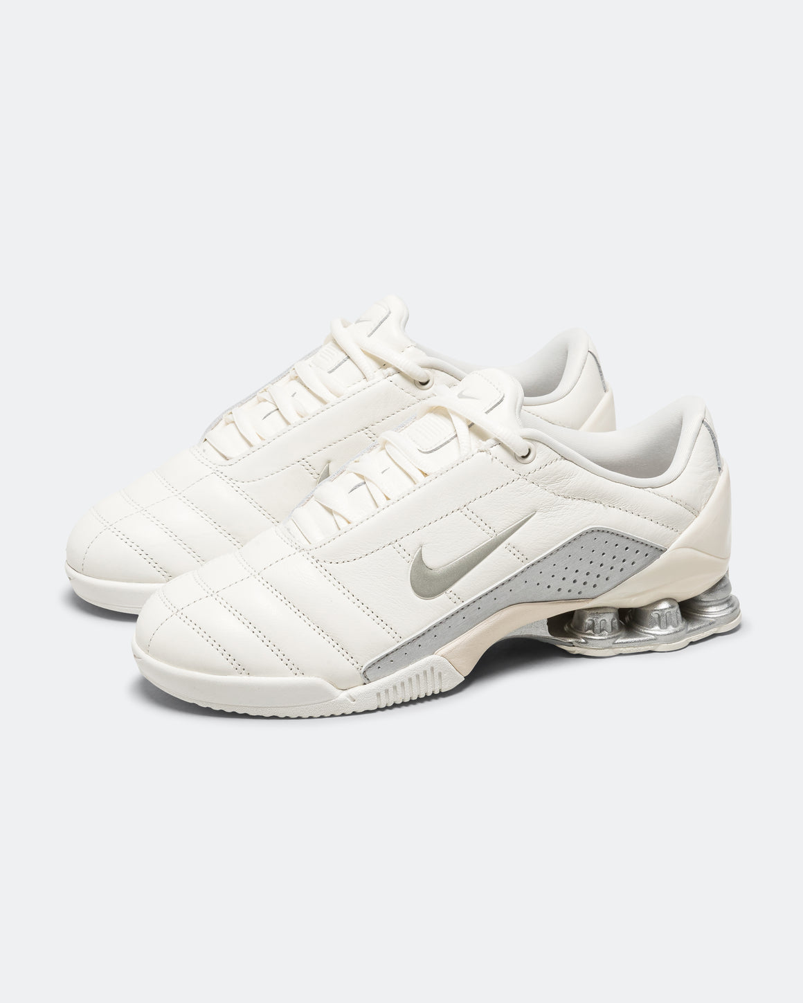 Nike - Womens T90 Shox Magia QS - Sail/Metallic Silver-Pale Ivory-Sail - UP THERE
