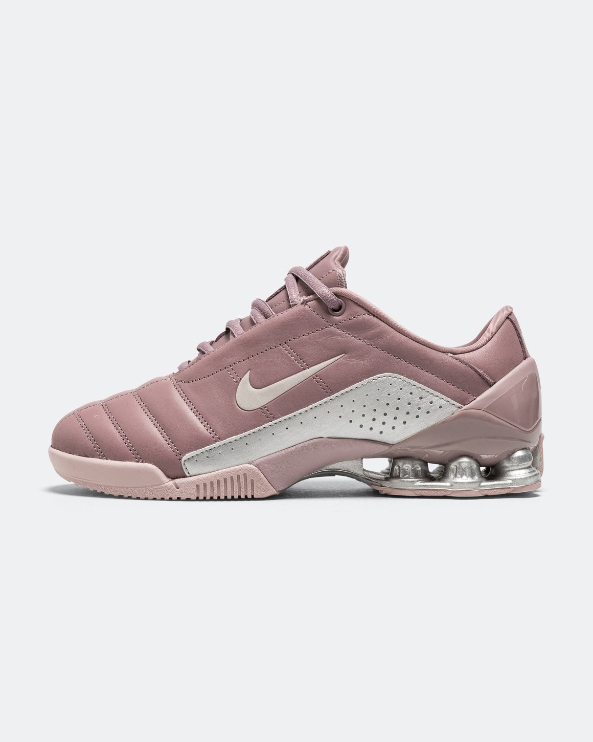 Nike - Womens T90 Shox Magia QS - Taupe Grey/Metallic Silver-Lt Violet Ore - UP THERE