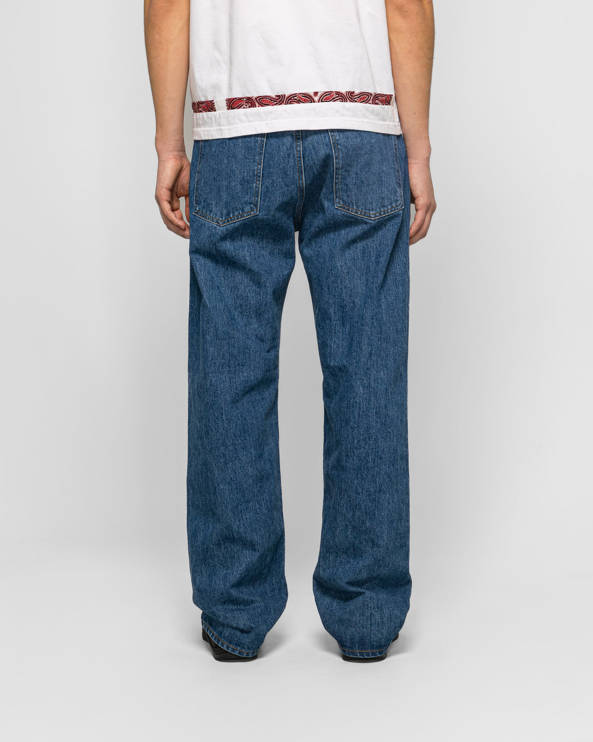 NOMARHYTHM TEXTILE - Bandana Embroidery Denim Pants - Indigo/White - UP THERE