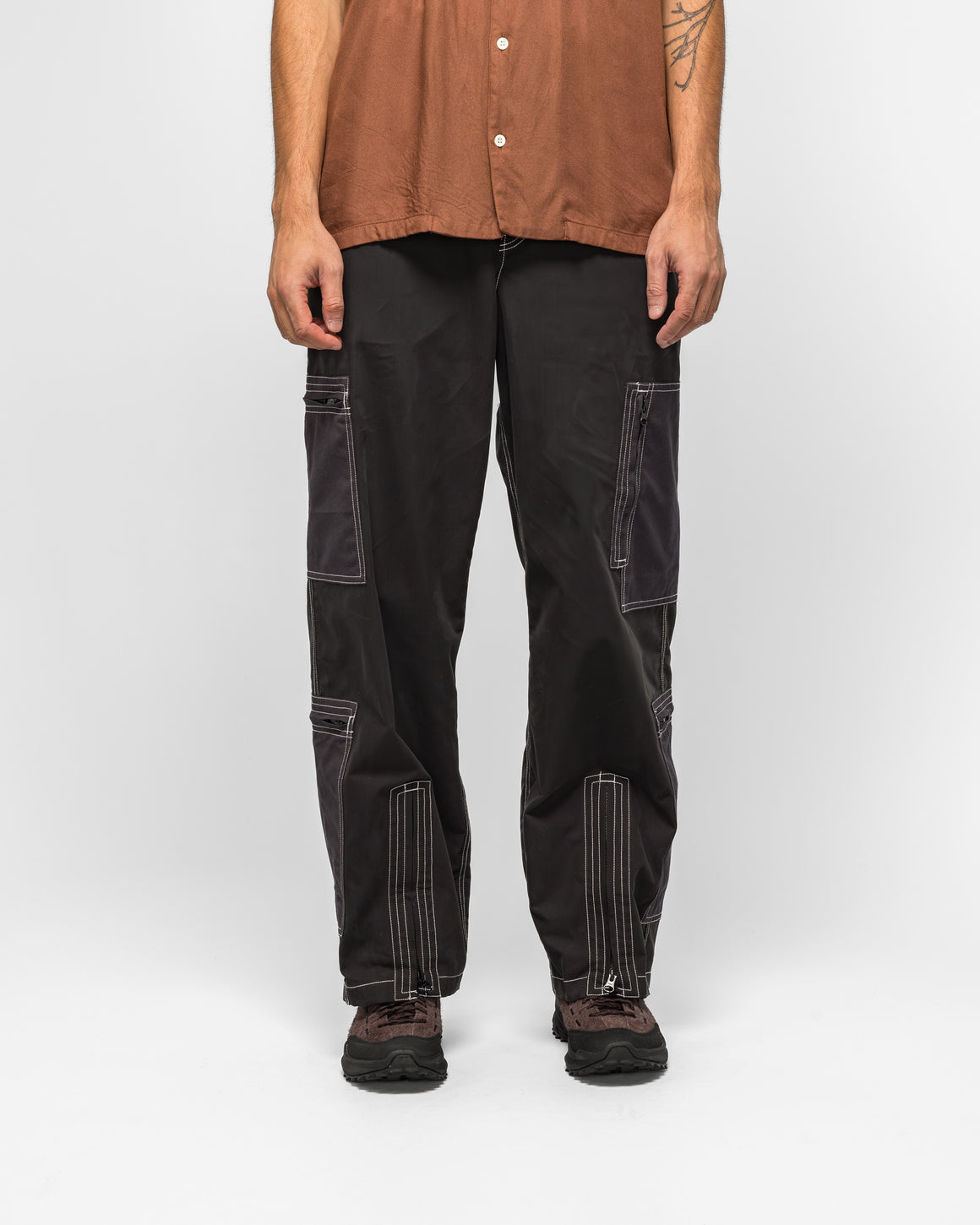 NOMARHYTHM TEXTILE - Cotton Nylon Flight Pants - Black - UP THERE