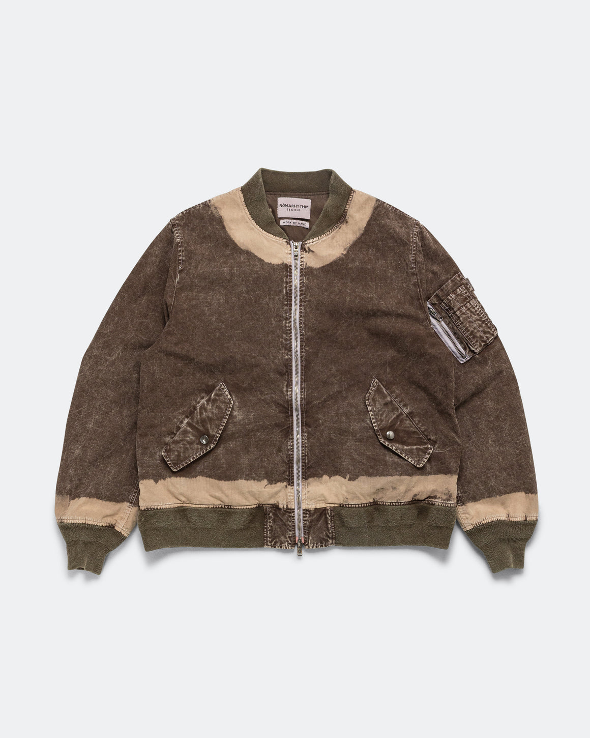 NOMARHYTHM TEXTILE - Hand Dye Flight Jacket - Brown | UP THERE