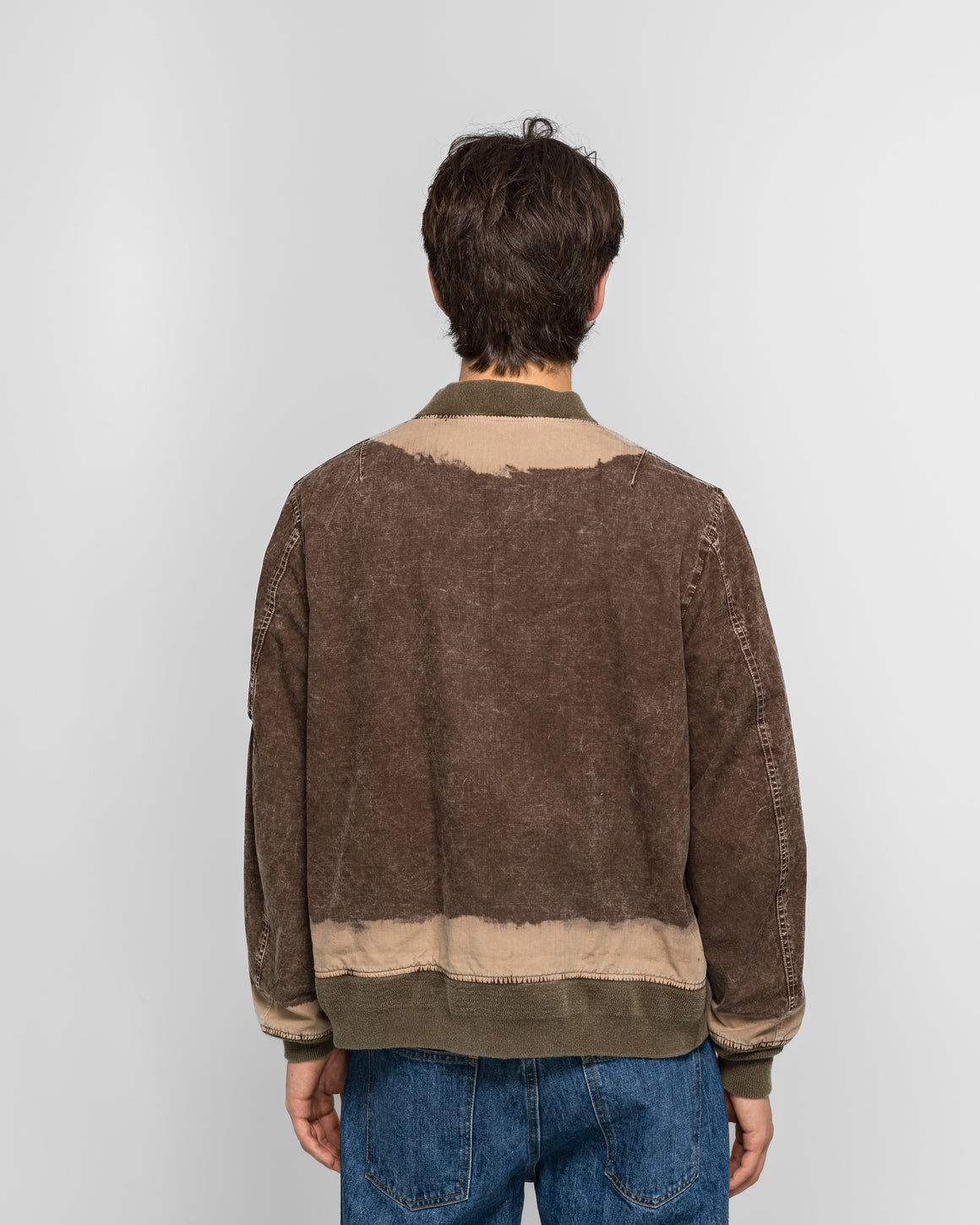 NOMARHYTHM TEXTILE - Hand Dye Flight Jacket - Brown | UP THERE