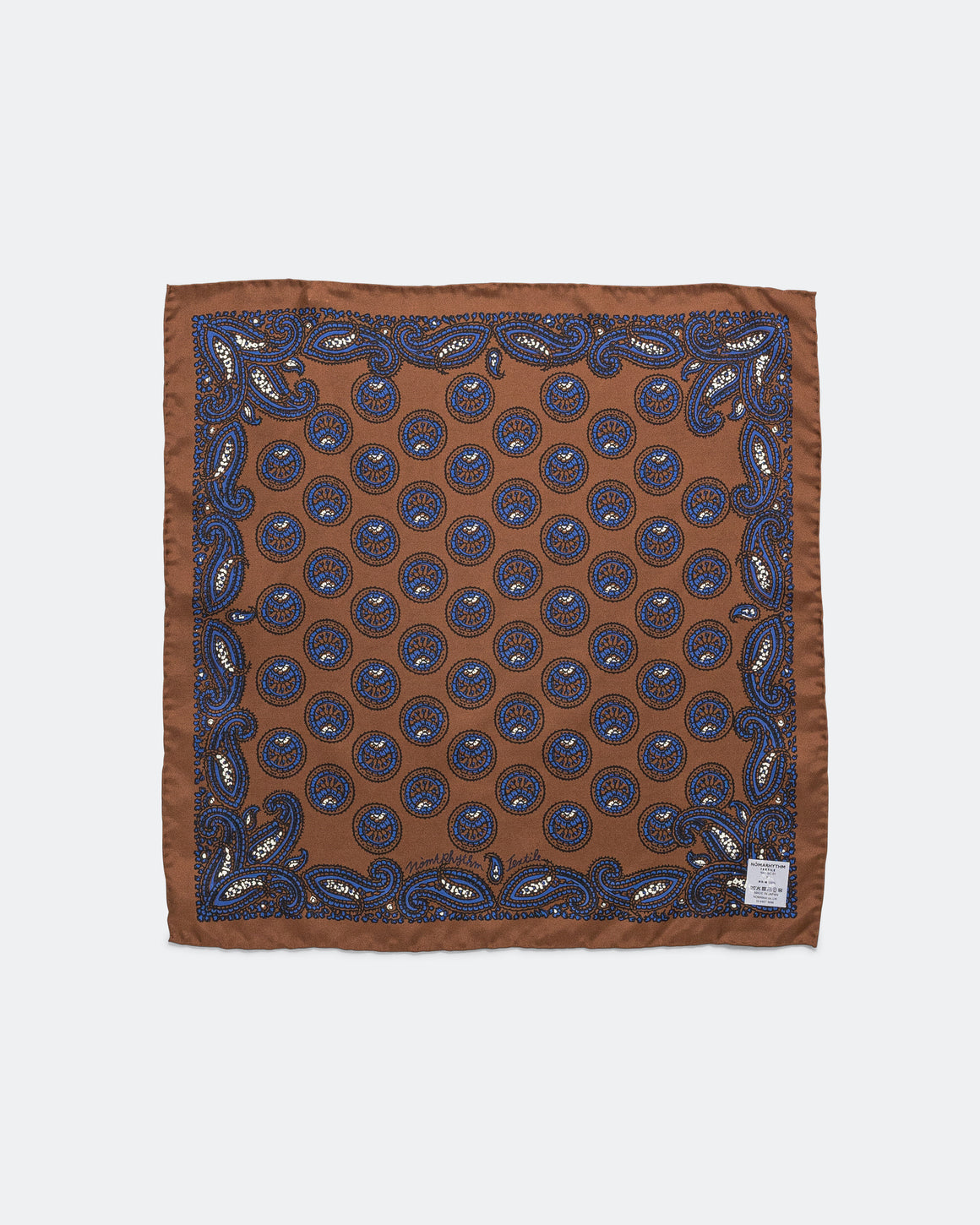 NOMARHYTHM TEXTILE - Paisley Silk Bandana Scarf - Brown - UP THERE