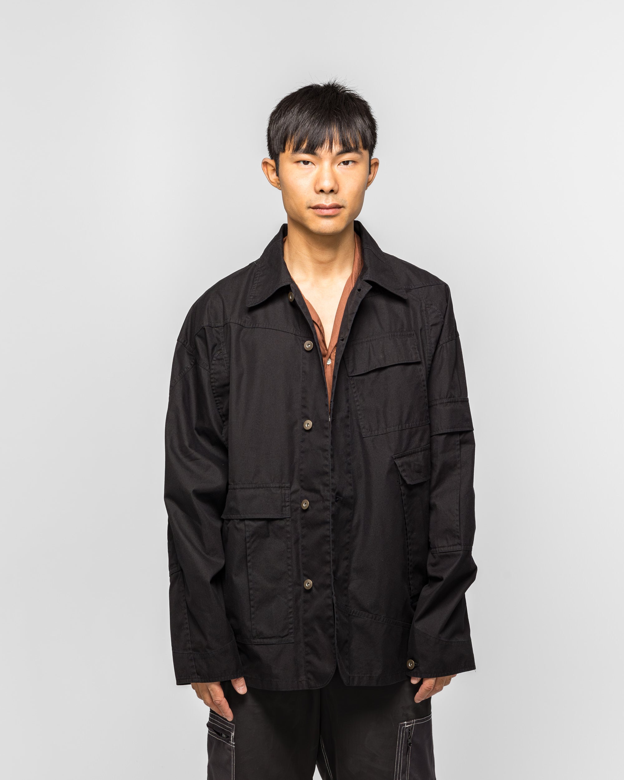 NOMARHYTHM TEXTILE - Rebuild Coverall Jacket x Needles - Black