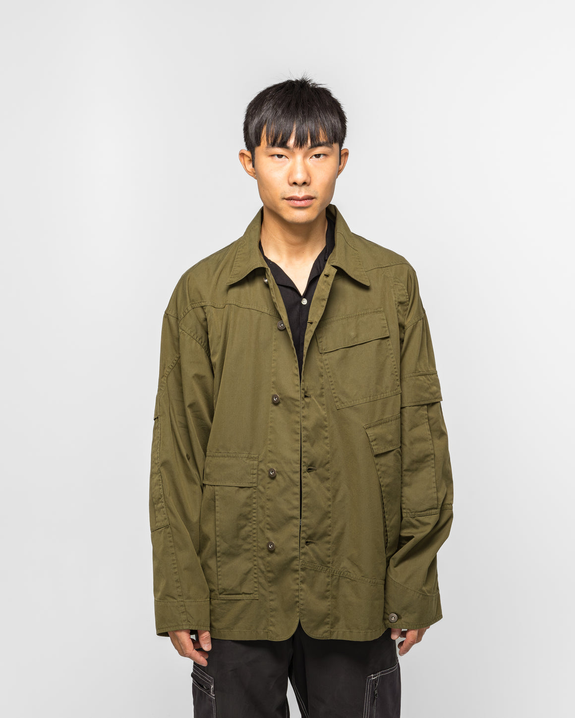 NOMARHYTHM TEXTILE - Rebuild Coverall Jacket x Needles - Olive