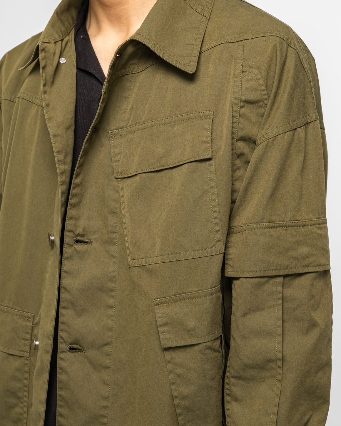 NOMARHYTHM TEXTILE - Rebuild Coverall Jacket x Needles - Olive