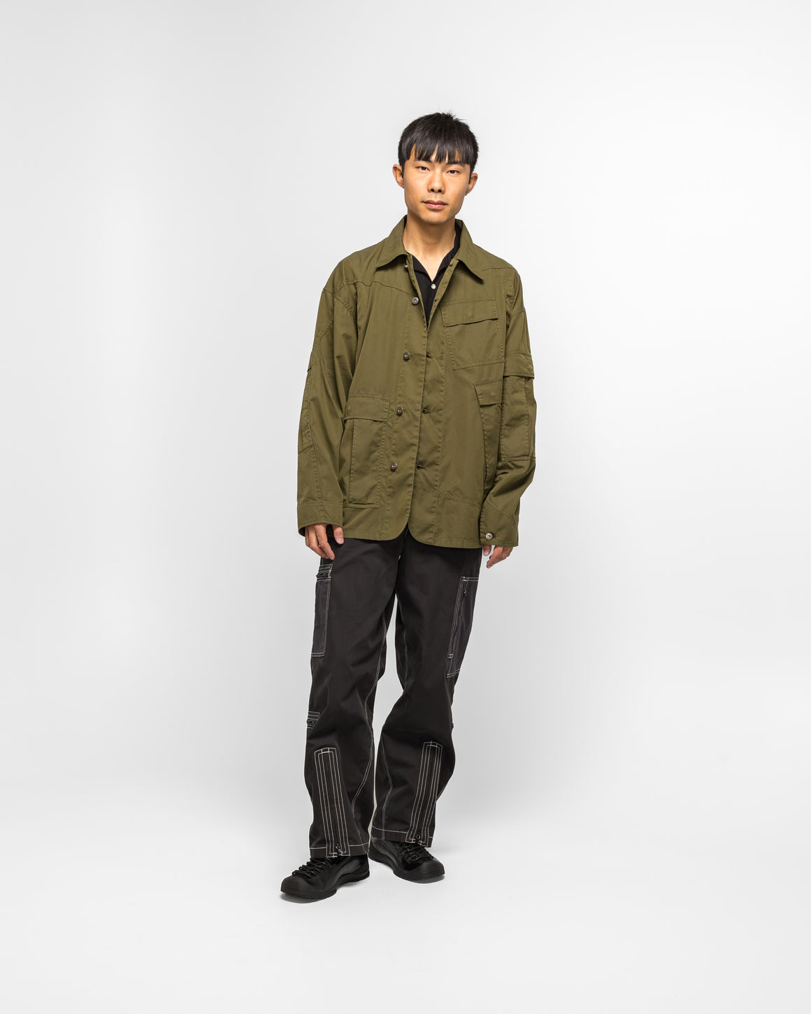 ジャケット・アウター Rebuild by Needles Camouflage Shirt Needles - Rebuild by Needles ニードルス リメイクコーチジャケットの