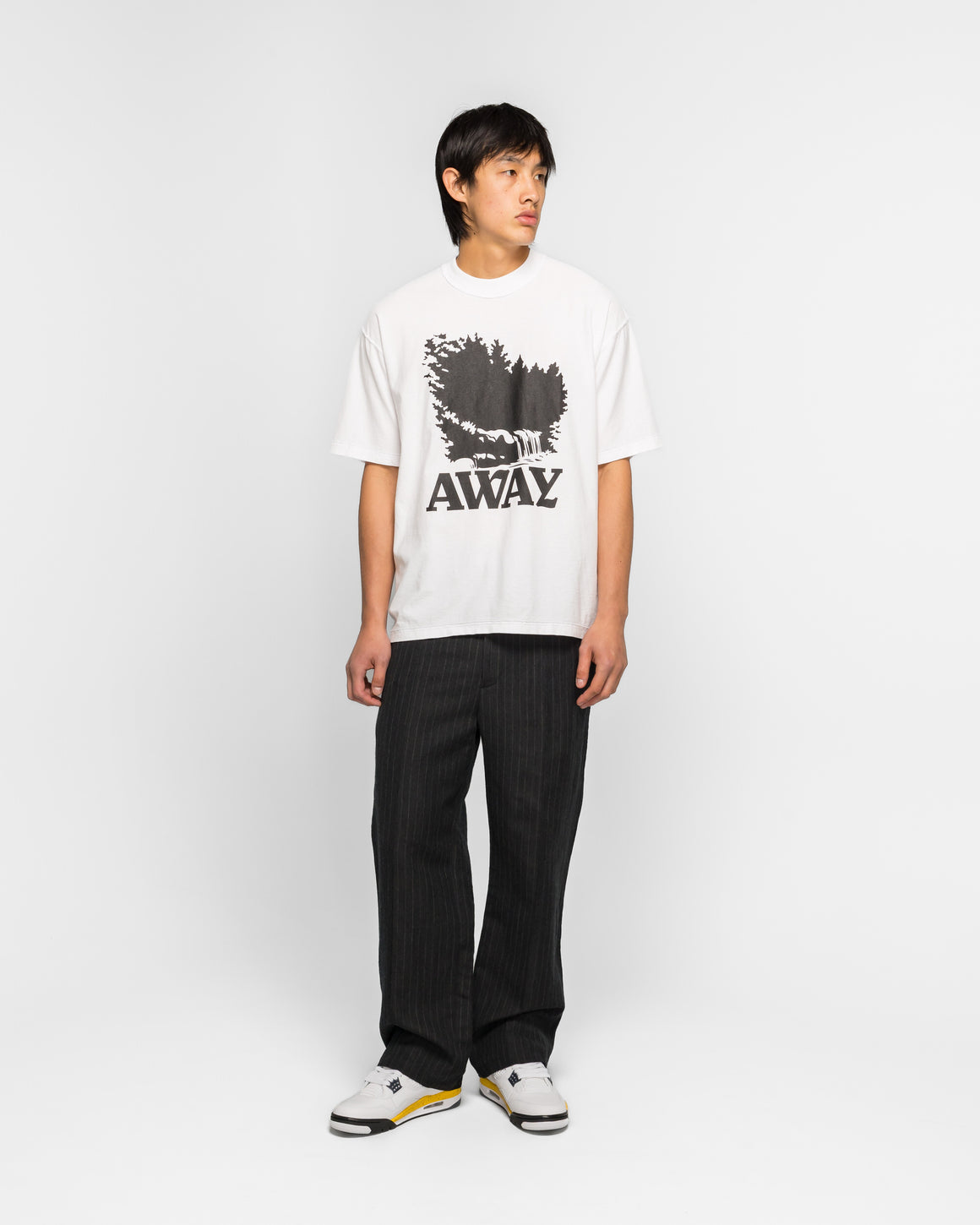 NOMARHYTHM TEXTILE - Away SS Tee - White - UP THERE