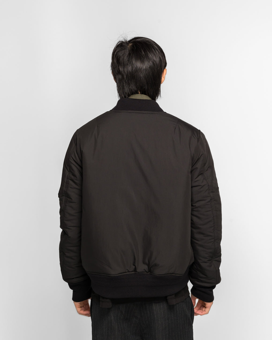 NOMARHYTHM TEXTILE - Flower Embroidery Flight Jacket FW26 - Black - UP THERE