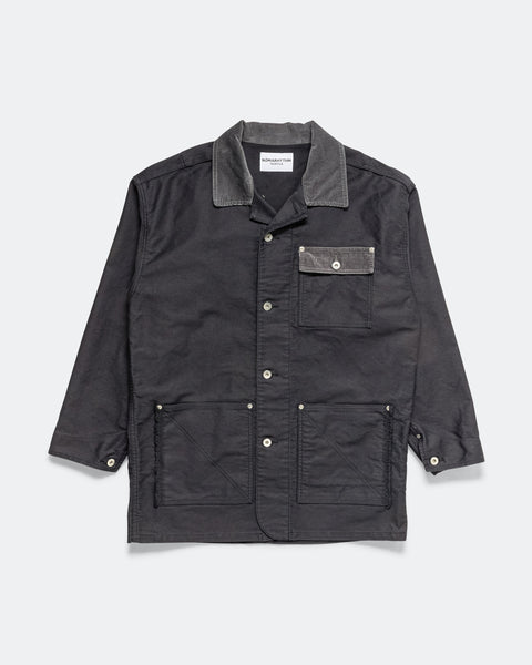 NOMARHYTHM TEXTILE - French Work Coverall Jacket - Black | UP THERE