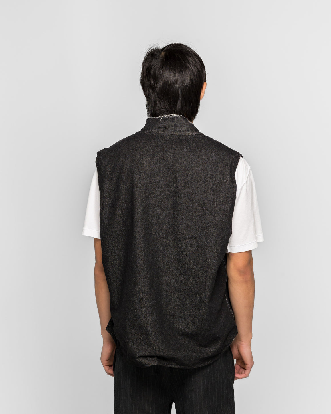 NOMARHYTHM TEXTILE - Hand Beaded Work Vest - Black - UP THERE