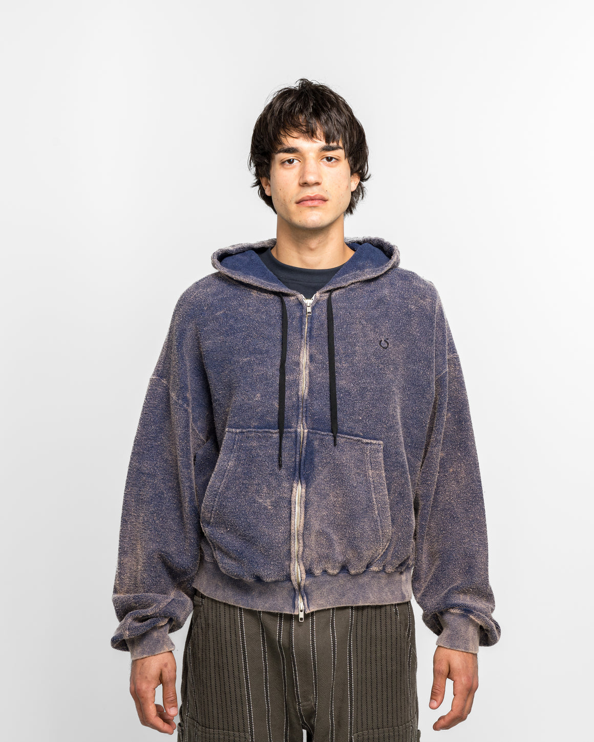 NOMARHYTHM TEXTILE - Hand Dye Twist Parka - Navy - UP THERE