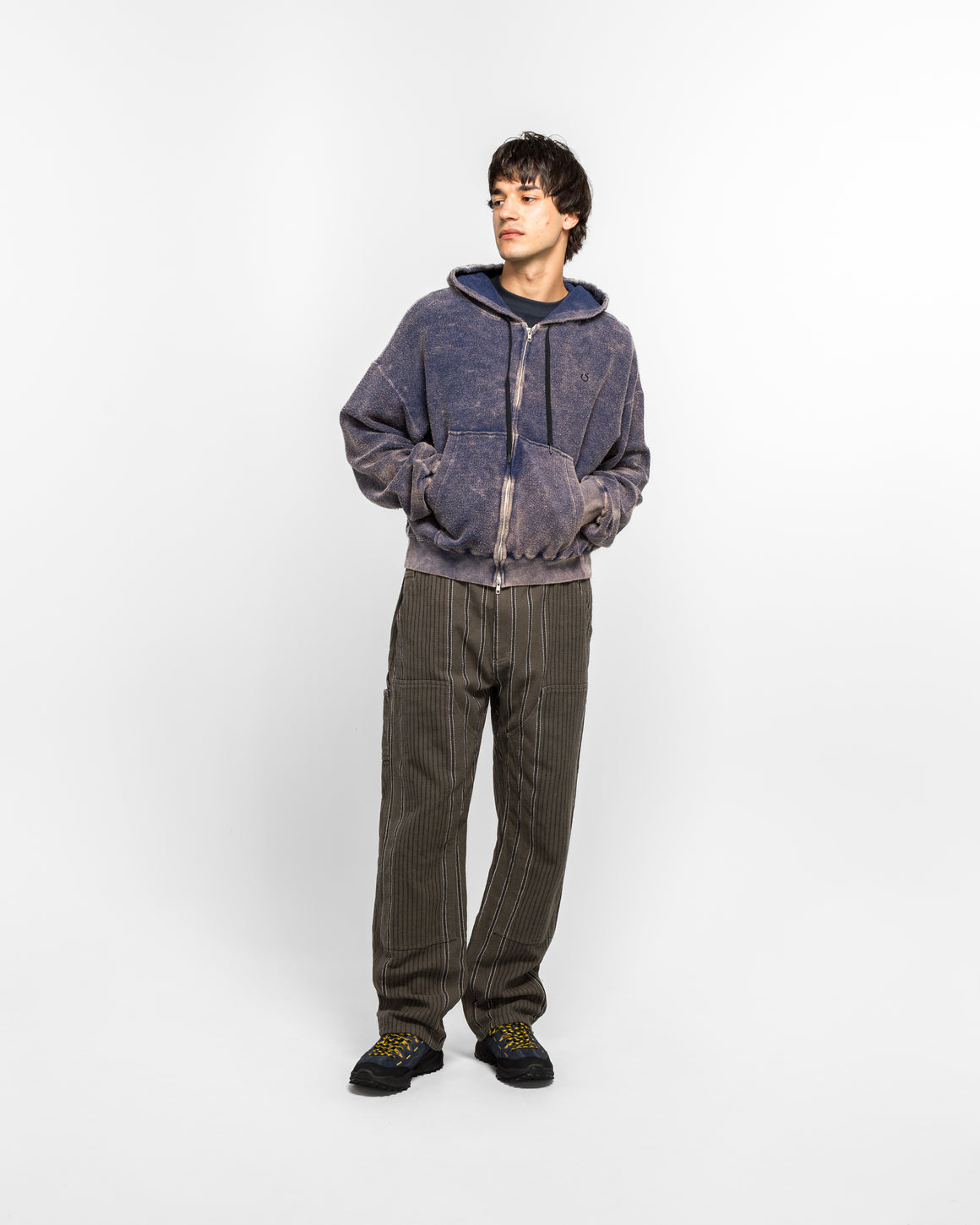 NOMARHYTHM TEXTILE - Hand Dye Twist Parka - Navy - UP THERE