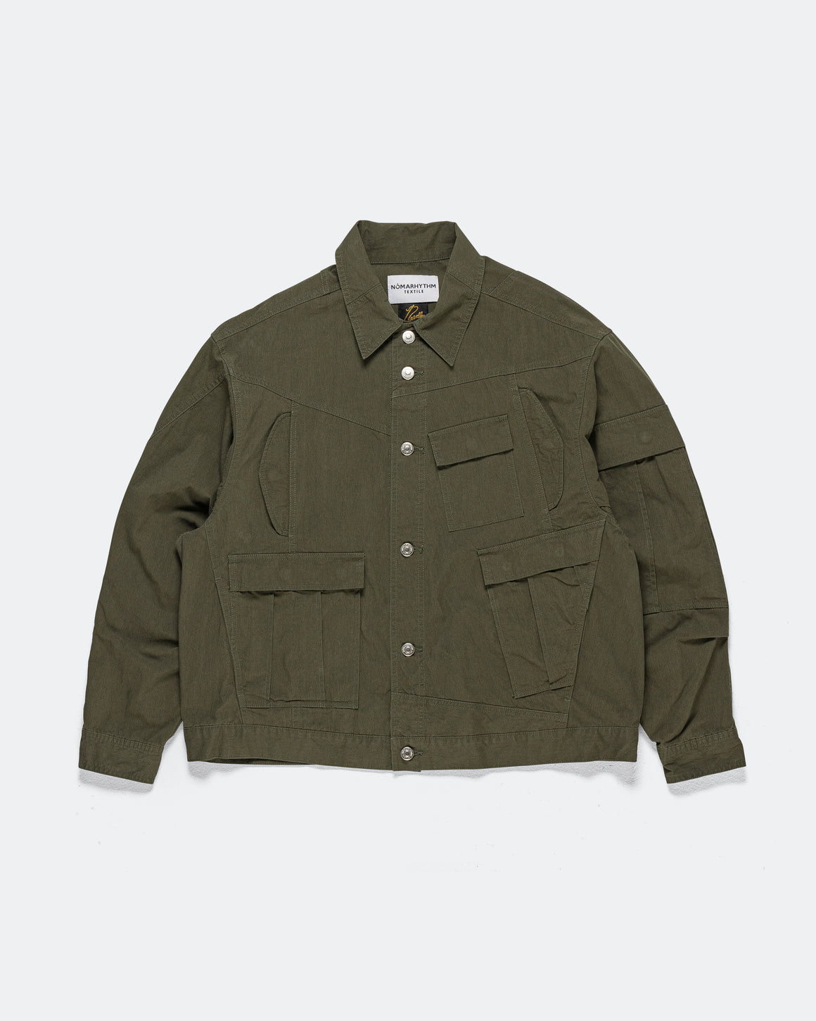 NOMARHYTHM TEXTILE - Noma X Needles Rebuild Tracker Jacket - Olive - UP THERE