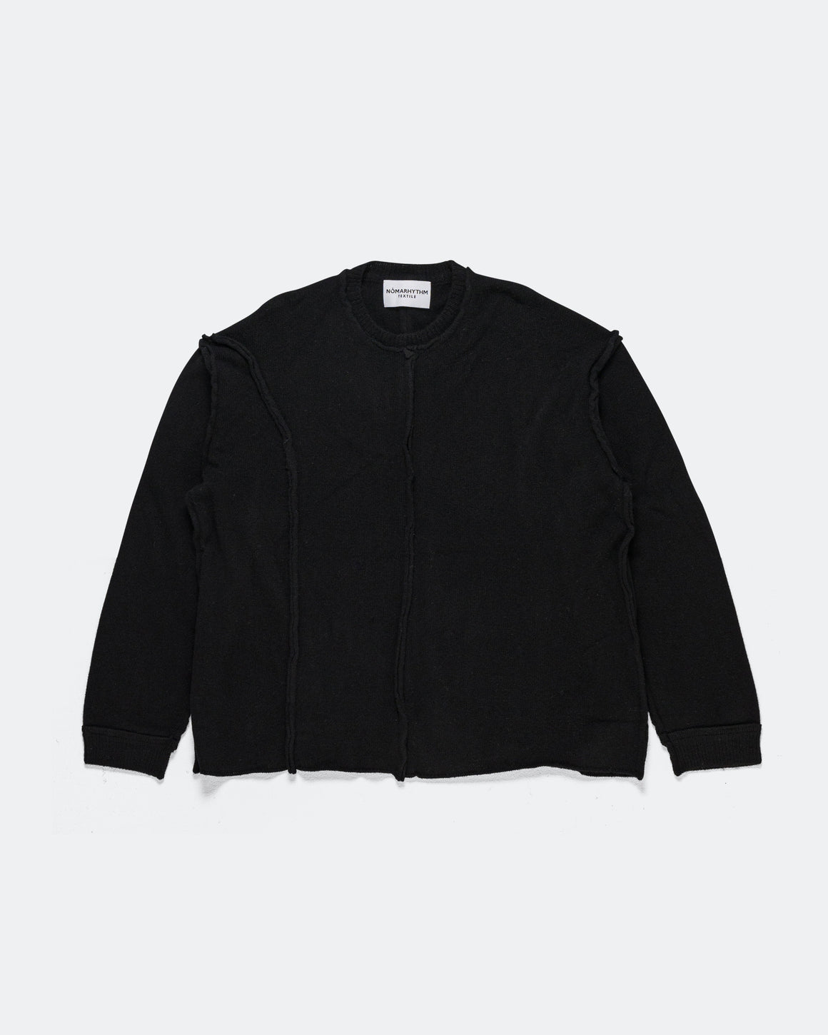 NOMARHYTHM TEXTILE - Patchwork Cut-Off Sweater - Black - UP THERE