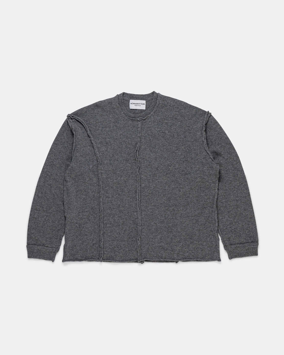 NOMARHYTHM TEXTILE - Patchwork Cut-Off Sweater - Gray - UP THERE