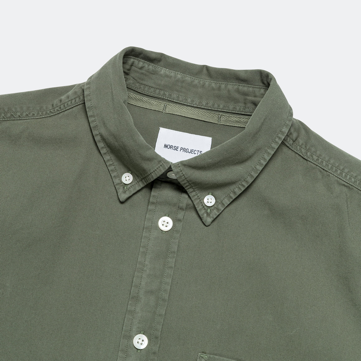 Norse Projects - Anton Light Twill Shirt - Spruce Green - UP THERE