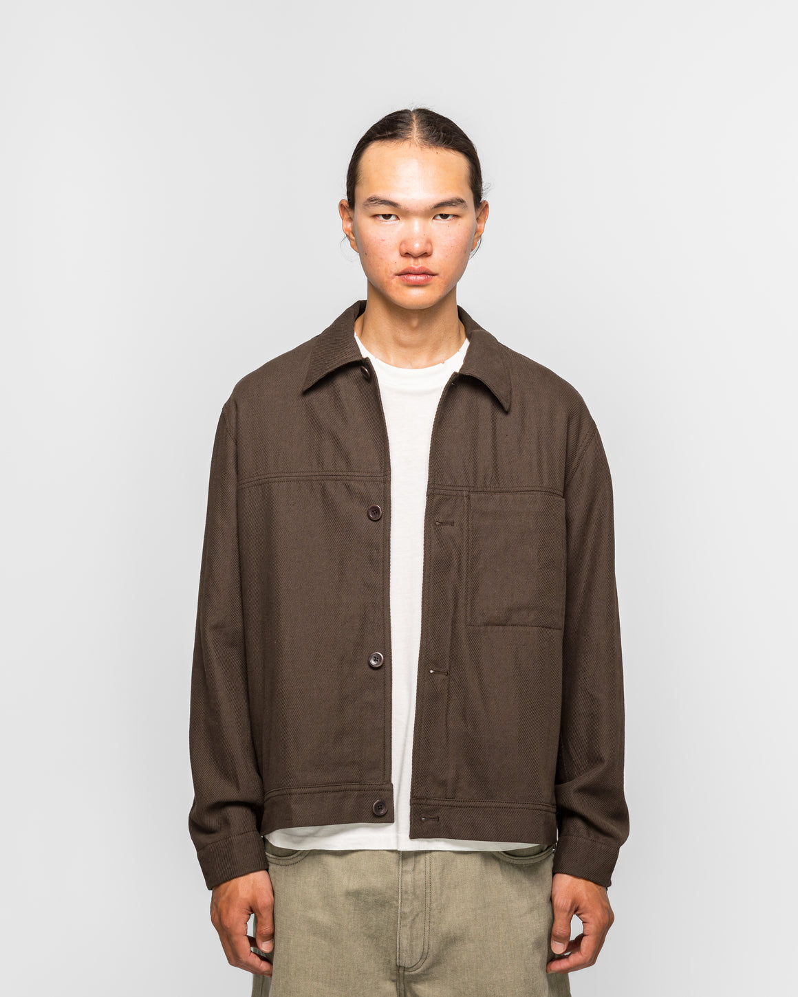 Norse Projects - Arresskov Cotton Linen Twill Overshirt - Delicioso Brown - UP THERE