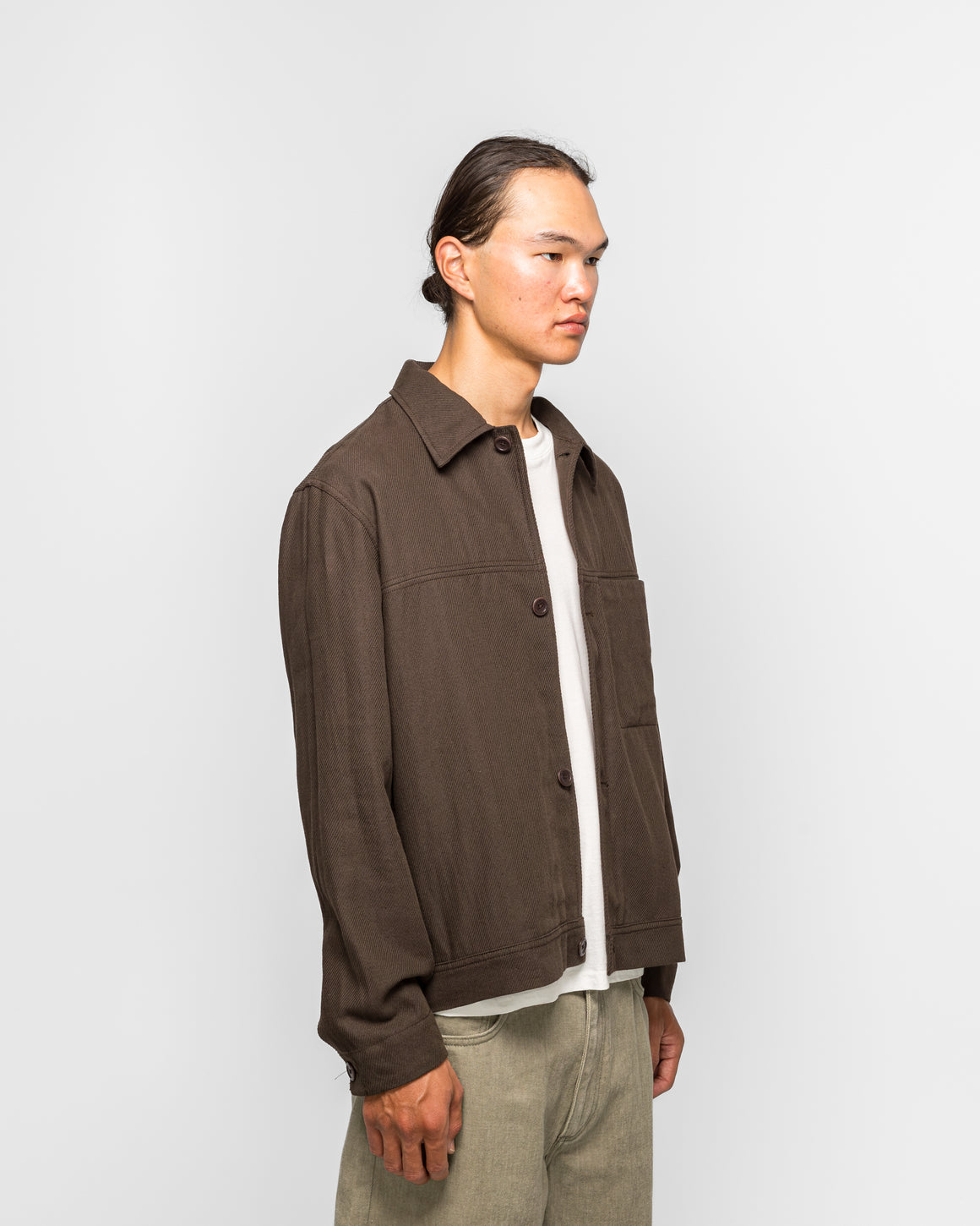 Norse Projects - Arresskov Cotton Linen Twill Overshirt - Delicioso Brown - UP THERE